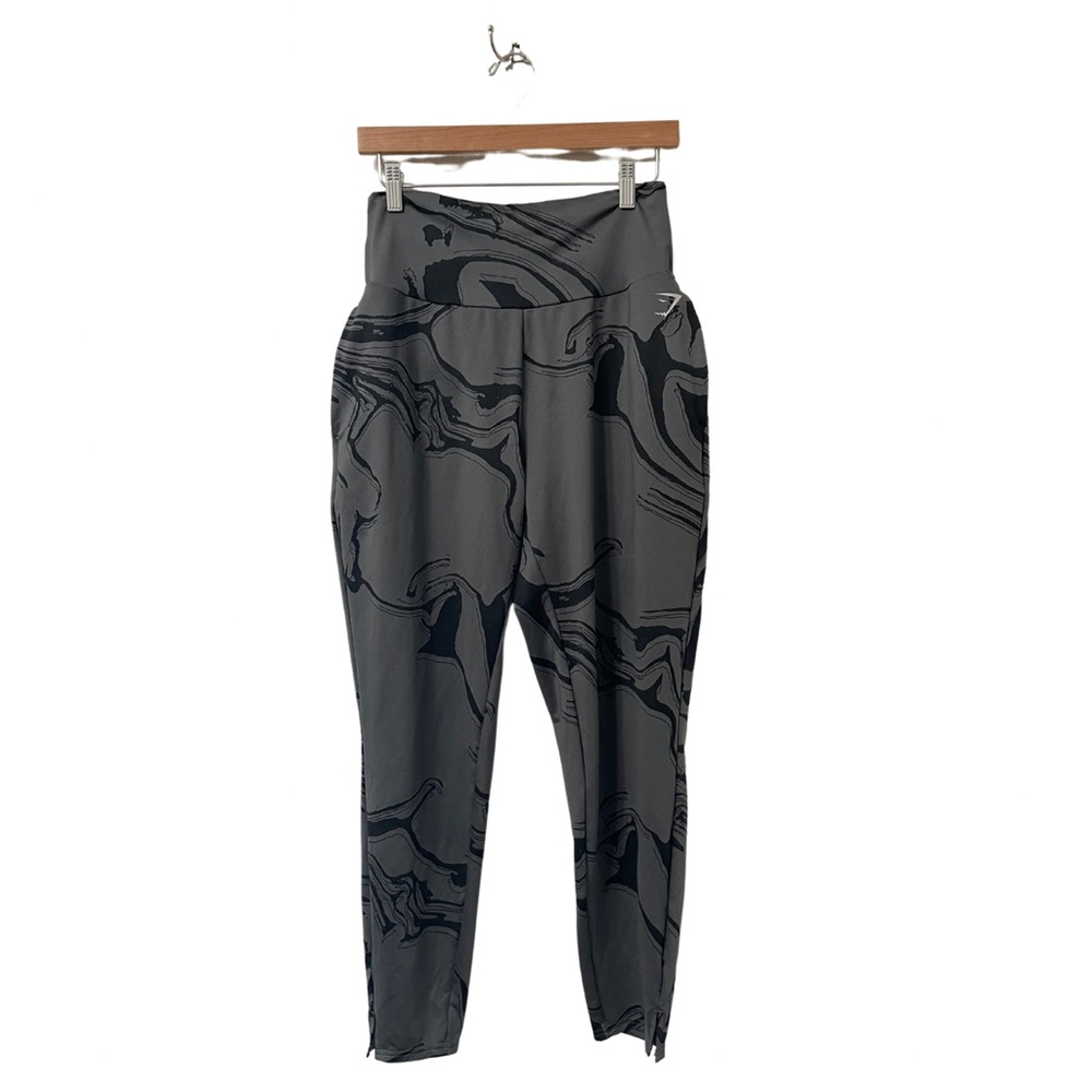 Gymshark Marble Print High-waist Joggers Size Medium - Picture 1 of 8